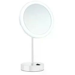 Smedbo OUTLINE - Kosmetikspiegel mit LED-Beleuchtung, PMMA Dual Light in weiß FK...