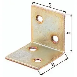 GAH Alberts Breitwinkel Maß a 30 mm Schenkel-L.30 mm galvanisiert gelb verzinkt gleichschenklig - 332600