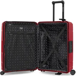 Redolz Essentials 15 4-Rollen Trolley 65 cm mit Dreipunkt-Verschluss, Koffer, Rot