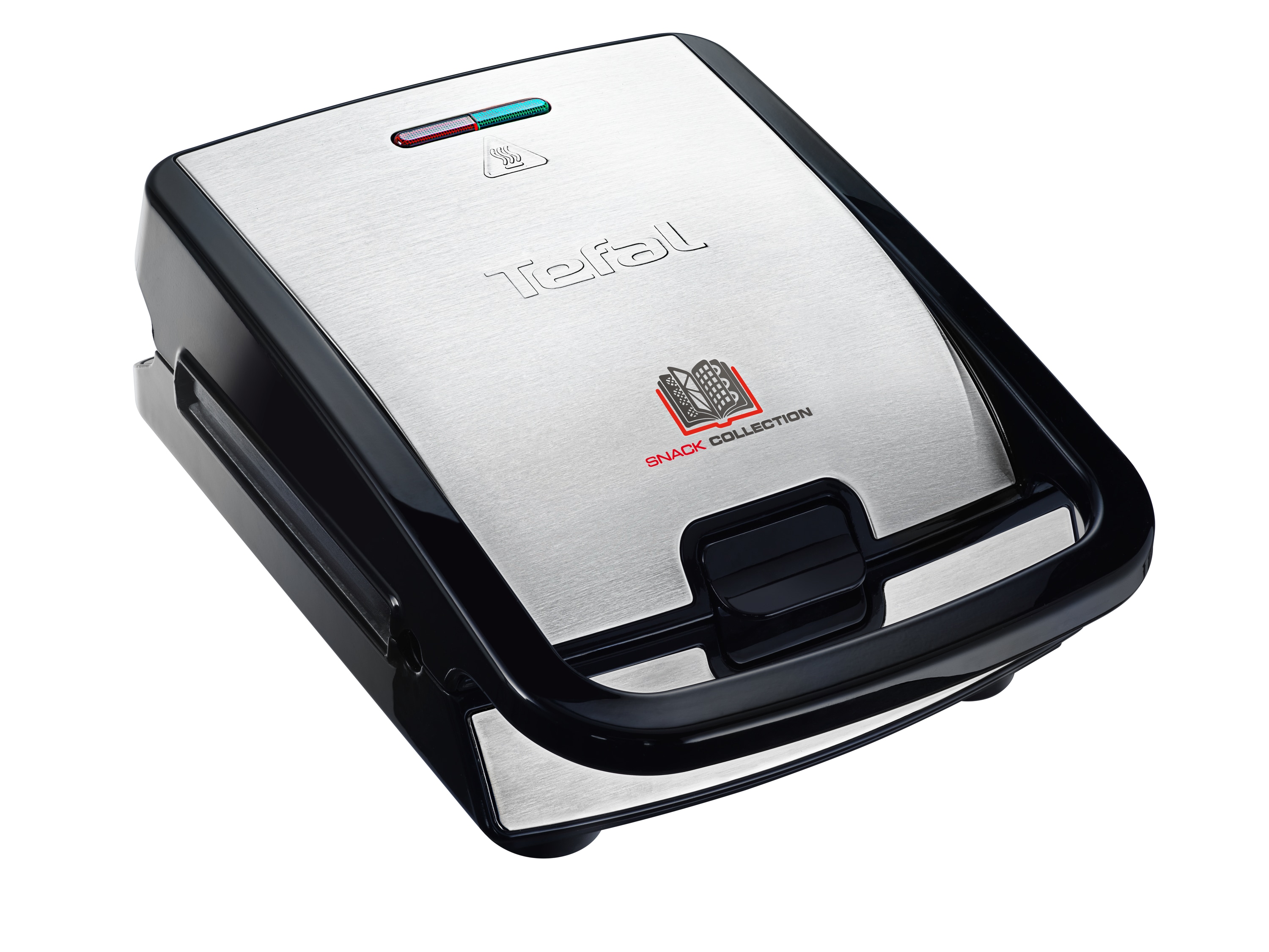Tefal SW854D Waffeleisen Snack Collection 700W 4 Platten Schwarz/Edelstahl
