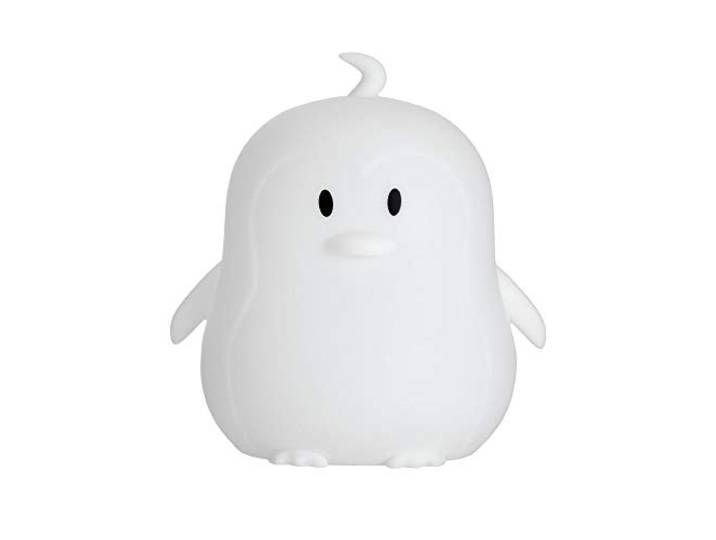Pauleen 48042 Night Penguin Nachtlicht für Kinder mit Akku LED Kinderzimmerlampe mit Farbwechsel aus BPA-freiem Silikon