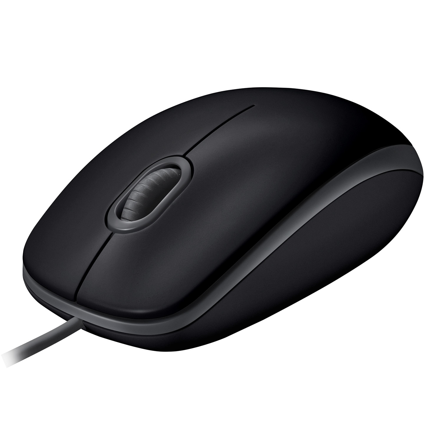 Logitech B110 Silent Maus Schwarz kabelgebunden für Links- & Rechtshänder
