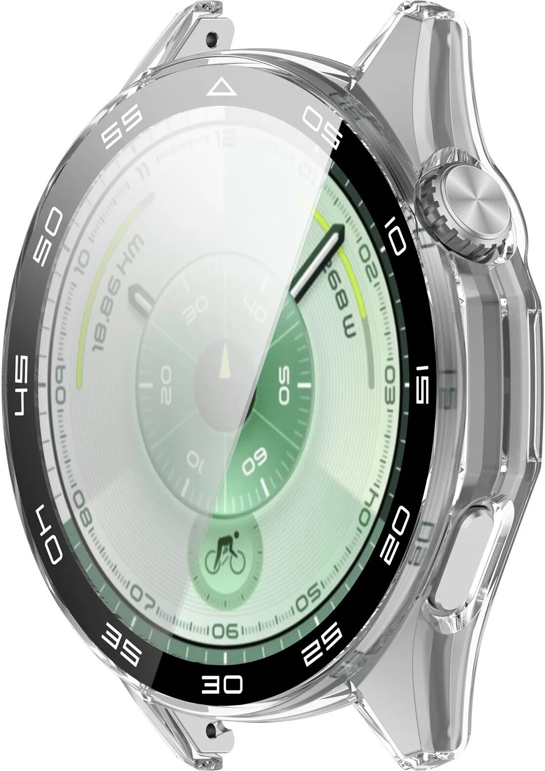 INF Klare Schutzhülle mit Skala Kompatibel mit Huawei Watch GT6 46mm - PC + Gehärtetes Glas