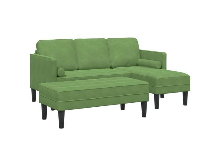 vidaXL Sofa Set 2 stk. Hellgrün Polyester