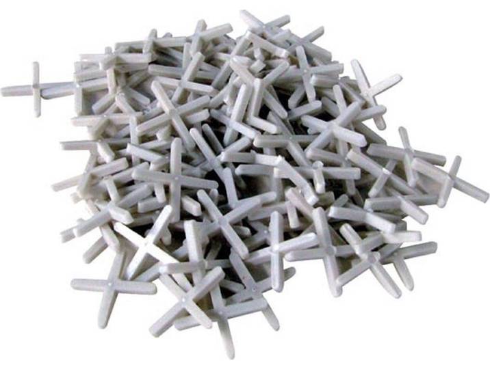 Toolland Tegelkruis - Voegkruis 250 stuks - Kunststof 2 mm - Wit (250 stuks)