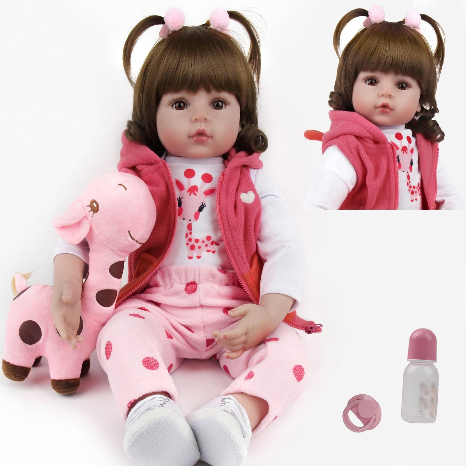 Realistische Baby Pop met Accessoires, 60 cm