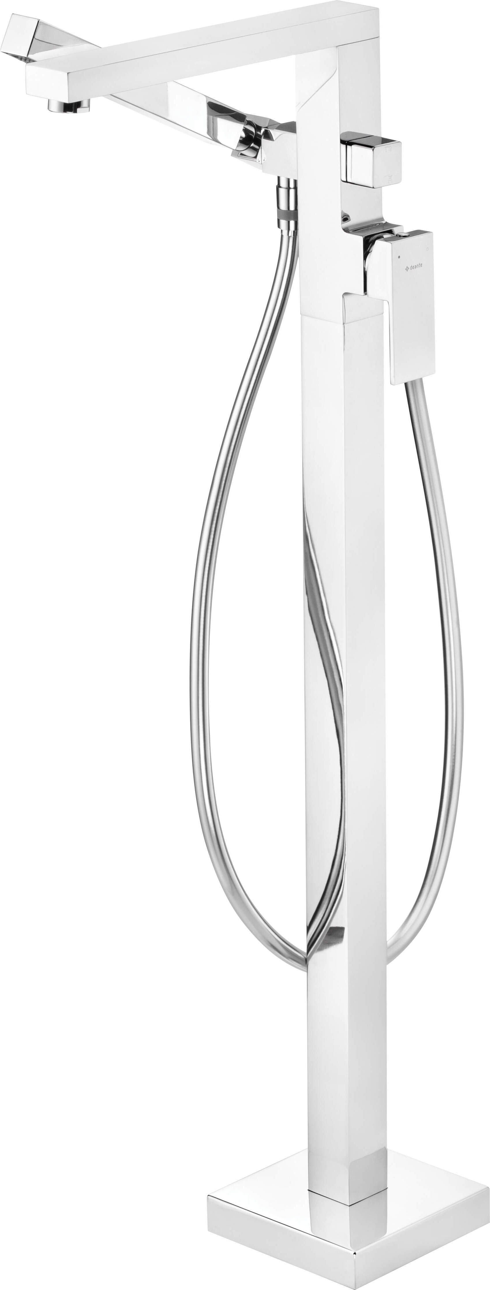 Wannenarmatur, freistehend, mit Duschset Chrom