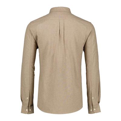 Businesshemd LINDBERGH "Business-Casual-Hemd (Langarm) Relaxed Fit", Herren, Gr. L, Normalgrößen, beige (mid braun), Obermaterial: 100% Baumwolle, Hemden
