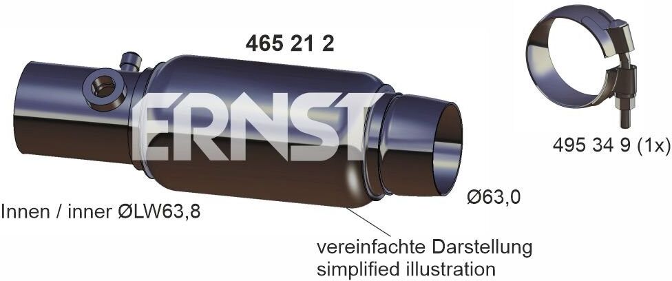 Ernst Reparaturrohr, Ruß-/partikelfilter 465212 Nach Rußpartikelfilter Für Mercedes