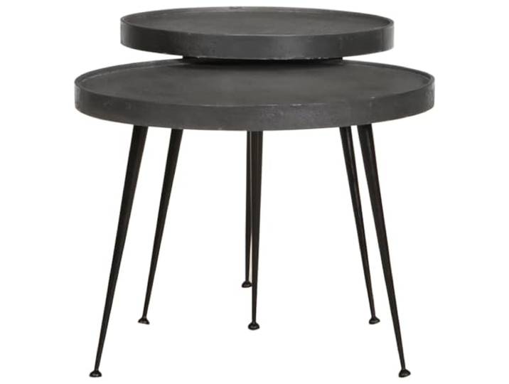 Couchtisch 2 Stück Schwarz, Holz Konstruktionsbau Beistelltisch, zusätzliche Tischplatte, Wohnzimmer, Schlafzimmer, Holzwerkstoff, leicht zu reinigen