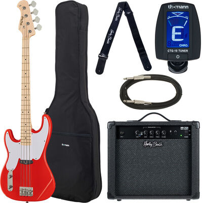 Harley Benton PB-50 LH FR Vintage Ser Set Fiesta Red