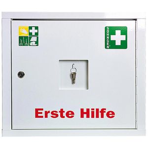 Söhngen Verbandschrank Juniorsafe 0503020, hängend, ohne Füllung, abschließbar, weiß, aus Stahl, 49 x 42cm