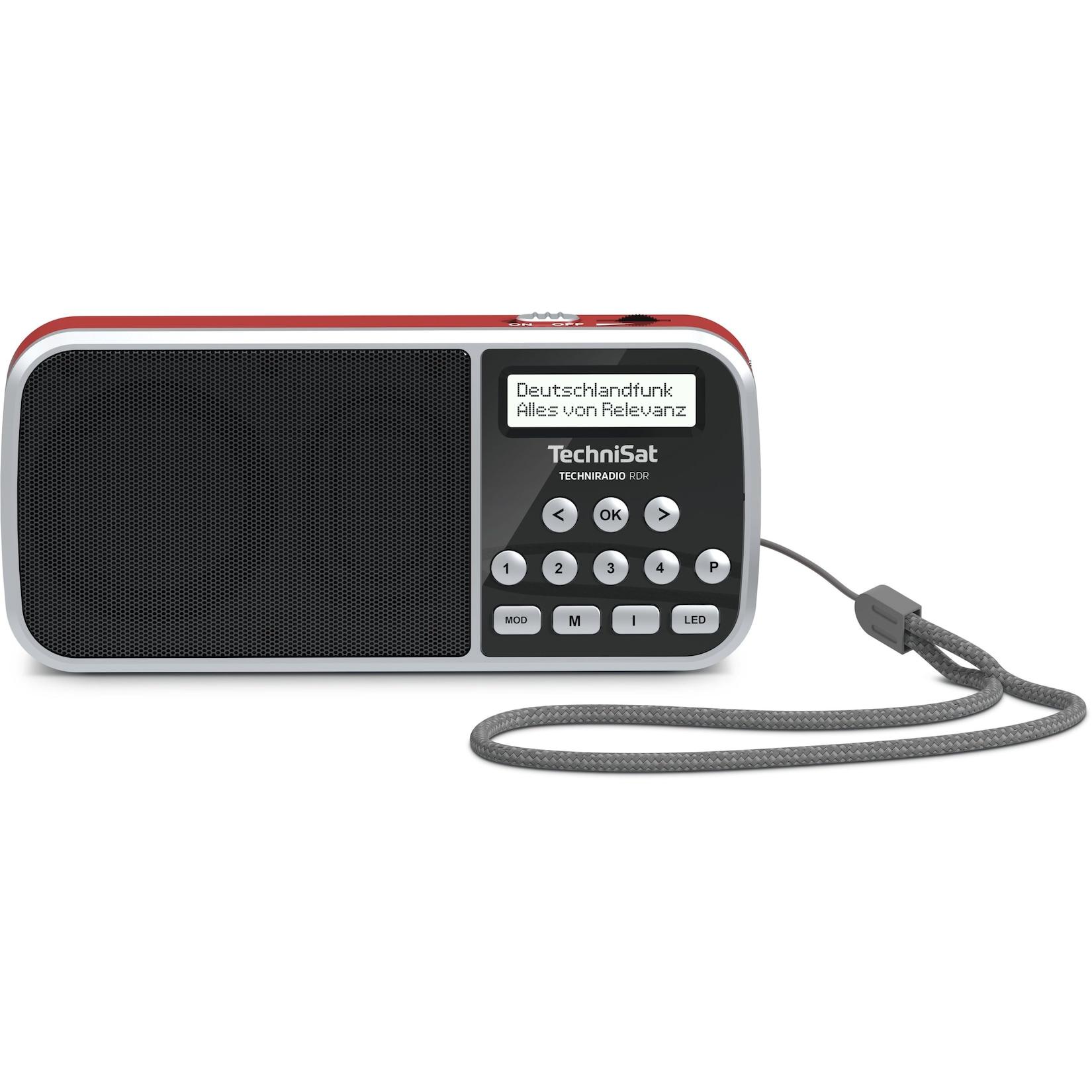 TechniSat TECHNIRADIO RDR portables DAB+/UKW Radio inkl. Netzteil, Akku rot