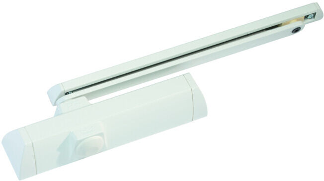 Dorma Ferme-porte TS 90 Impulse montage normal, bande blanche 9016 ; Dorma-Glas (10200411)