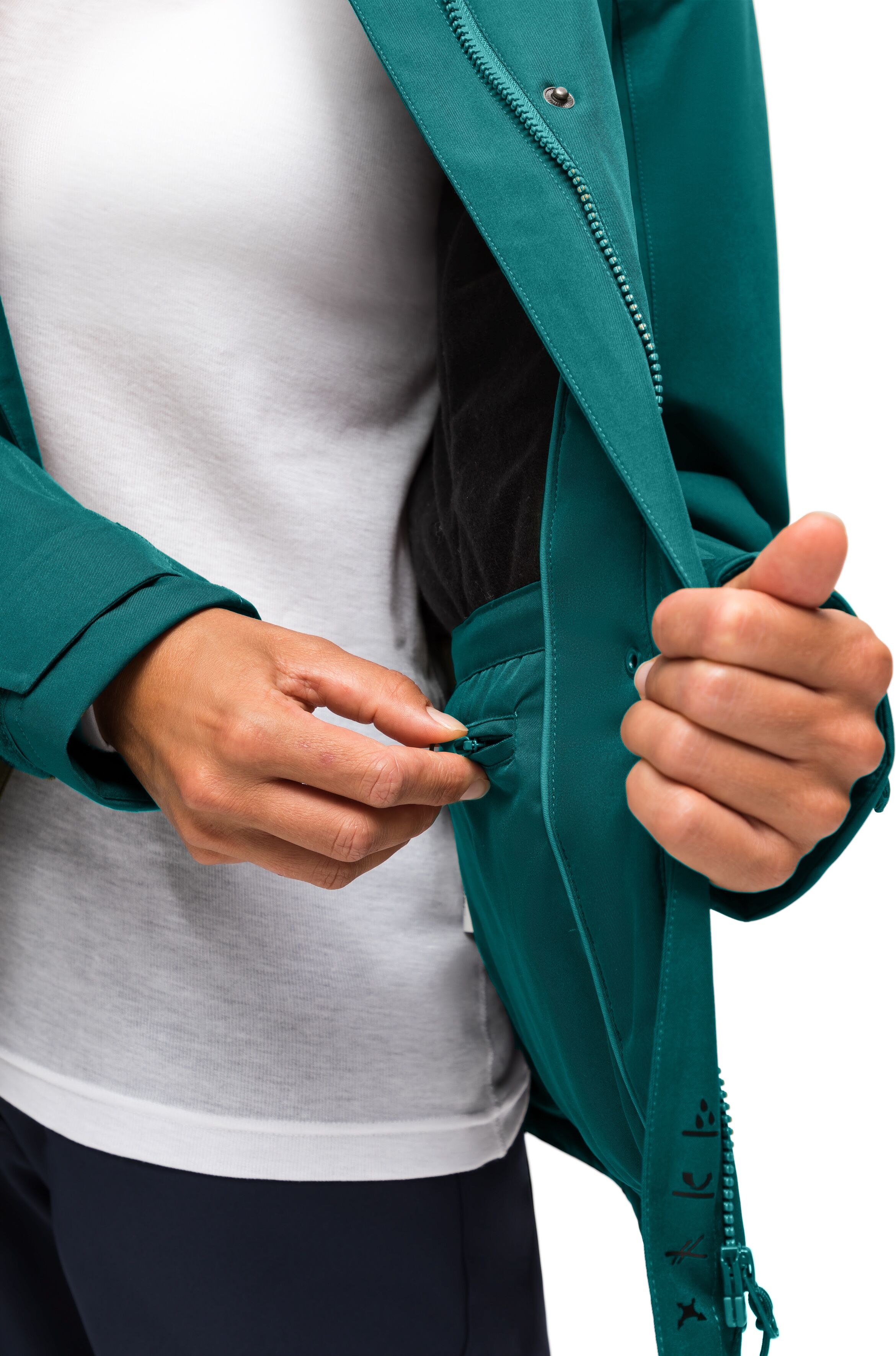 Maier Sports "Lisbon" warme Damen Jacke, wattierte Regenjacke, wasserdicht + atmungsaktiv