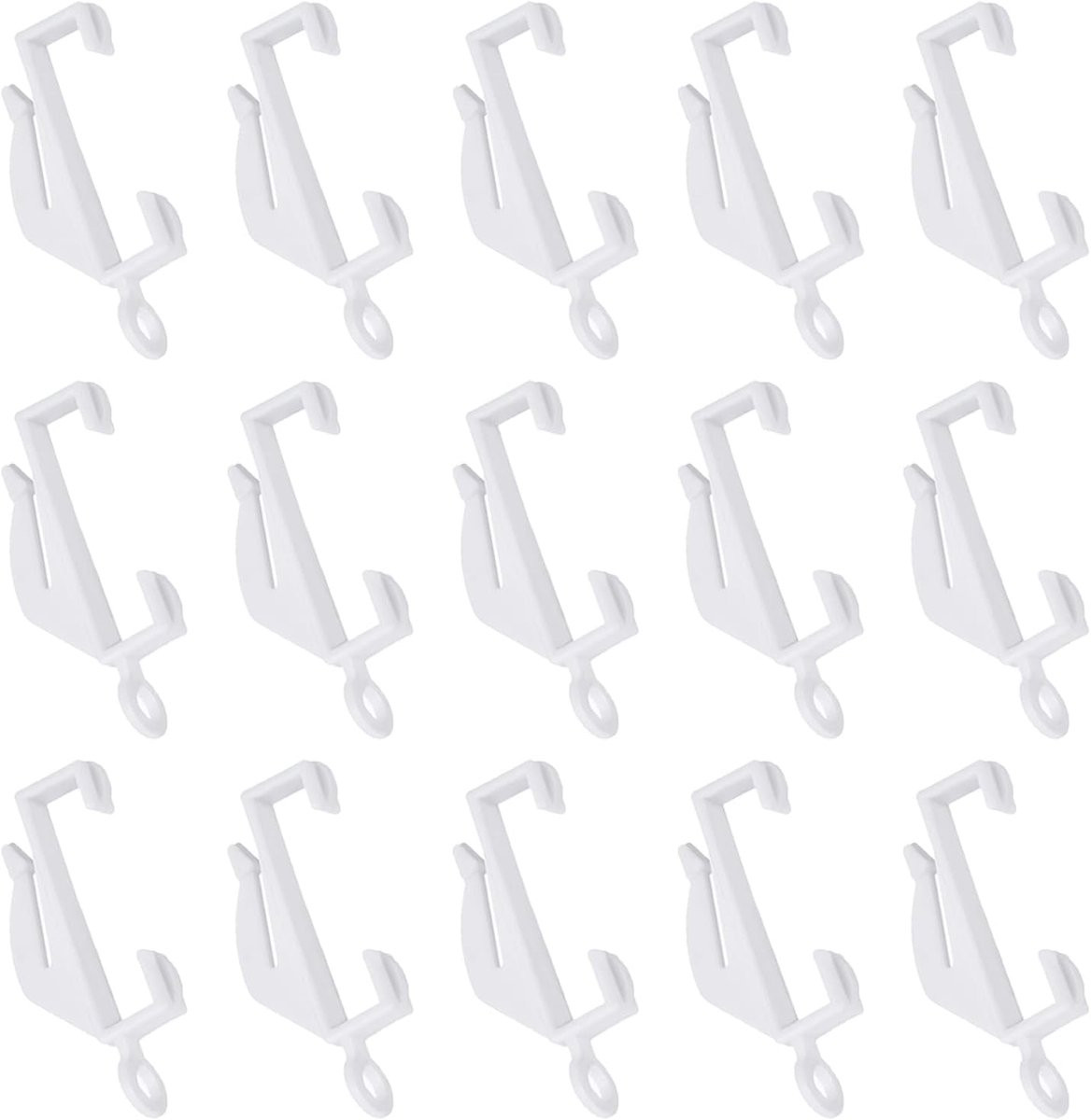 100 witte plastic ladehaken