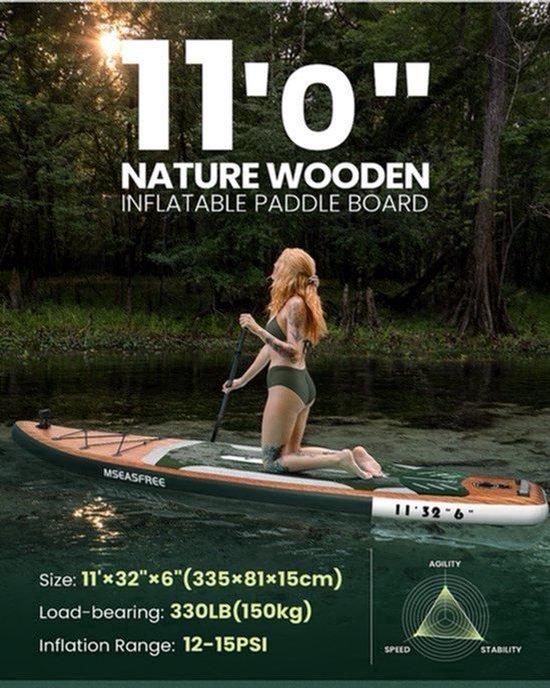 Stand-Up-Paddle-Board, Blau - 335x81x15 cm - 7,2 kg Gewicht - - Wassersportgerät für Erwachsene