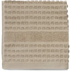 Juna Check Handtuch für Gesicht 30 x 30 cm sandfarbig