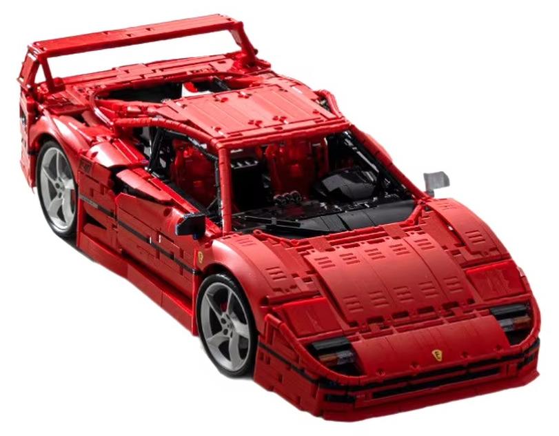 F40 Rennsportwagen - Klemmbaustein-Bausatz - 4026 Teile - Klassisches Rennwagenmodell - ABS-Kunststoff - Kleine Bausteine - Mit Bauanleitung
