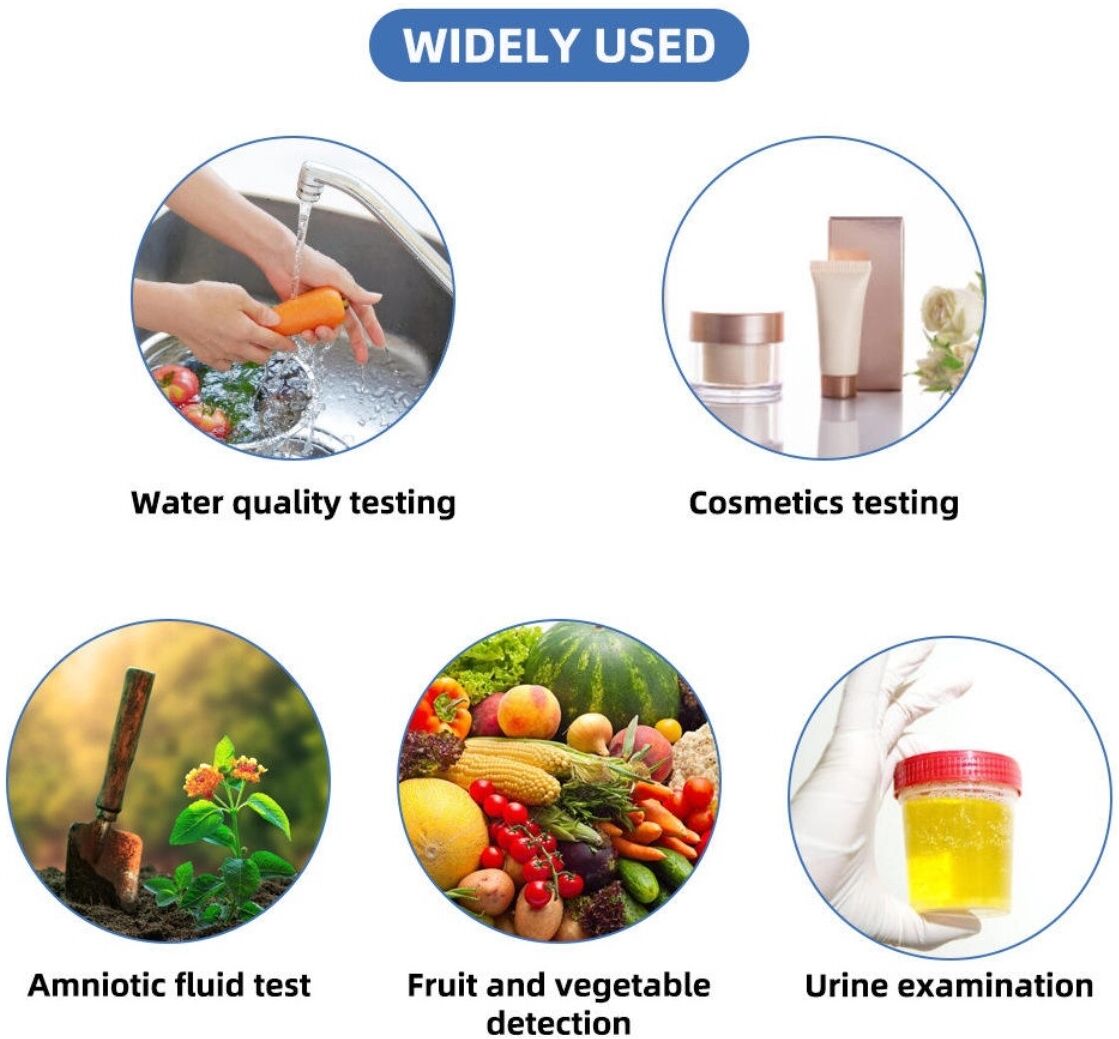 INF pH-Teststreifen 5er-Pack — 5 Hefte mit je 80 Streifen für schnelle Flüssigkeits-pH-Tests in Wasser, Labor, Bildung, Haushalt