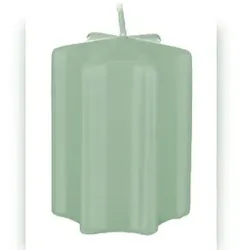 Kopschitz Kerzen Adventset Sternkerzen Seemoos Seafoam 8 x 6 cm, 4 Stück