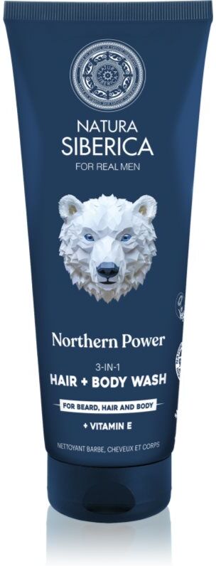 Natura Siberica Arctic Wild Northern Power wash gel for hair, beard and body M 200 ml
