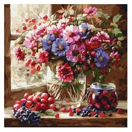 Ideyka Malen nach Zahlen - Blumenstrauss und Früchte (59728662)