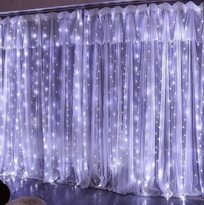 Inspire Curations 8 Mode USB LED Curtain Lights With Remotes white 3x1m 100leds