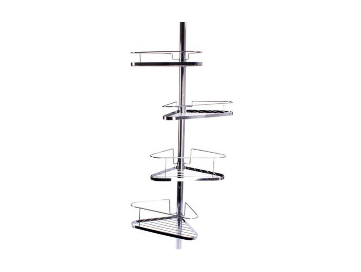 Duschablage MSV 4 Körbe, Silber , silber (silberfarben), B:35,5cm H:250cm, Metall, Regale, Duschablage