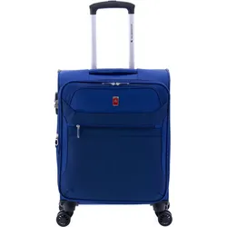 Gladiator 2000 4 Rollen Kabinentrolley 55 cm mit Dehnfalte, Koffer, Blau