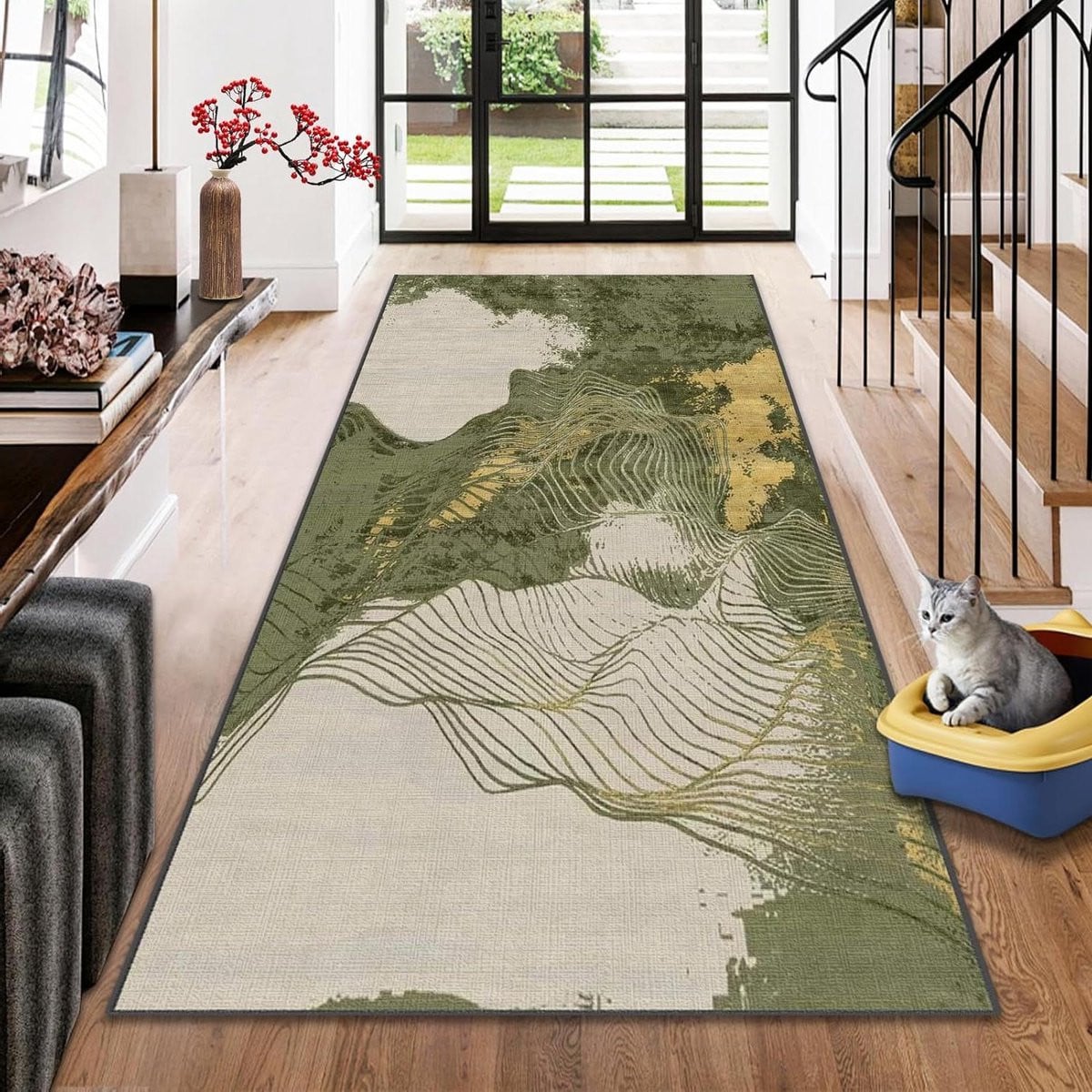 Meerkleurige Loopmat Hallway Runner met Antislip Onderkant voor Hal, Keuken of Woonkamer, 50 x 120 cm