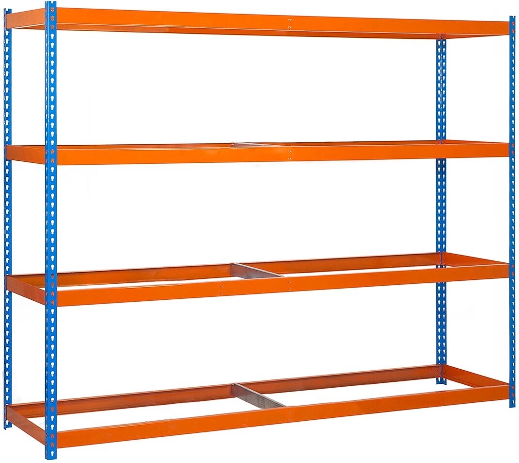 SIMONRACK Estantería metálica SIMONFORTE 4 Estantes.  (200 x 150 x 90 cm) Azul / Naranja