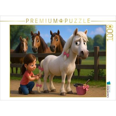 CALVENDO Puzzle Für die kleine Freundin ertrage ich auch rosa | 1000 Teile Lege-Größe 64x48cm Foto-Puzzle für glückliche Stunden