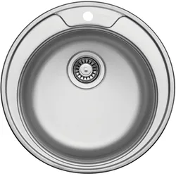 Spüle Basic Round45S, aus Edelstahl