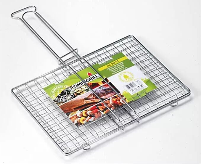 Ompagrill GRATICOLA A RETE DOPPIA 40X45CM SENZA PIEDI