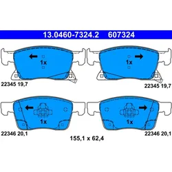 Bremsbelagsatz Scheibenbremse ATE 13.0460-7324.2 für Opel Astra K