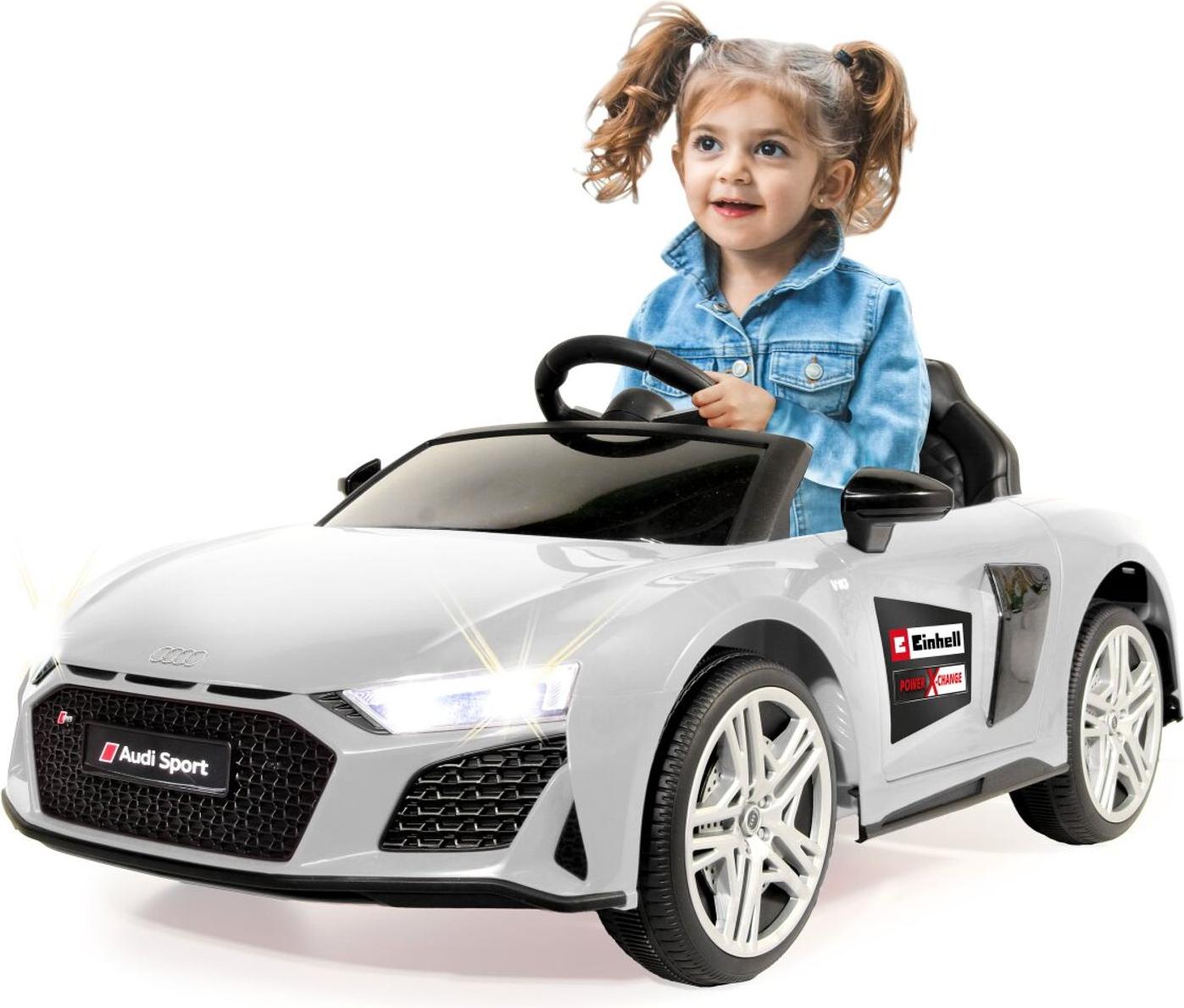 Ride-on Audi R8 Spyder 18V weiß Einhell Power X-Change inkl. Starter Set