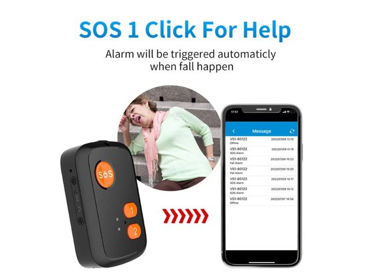 Traceur GPS RF-V51 compatible 4G LTE/3G WCDMA/2G GSM, alarme SOS, suivi vocal bidirectionnel, dispositif étanche