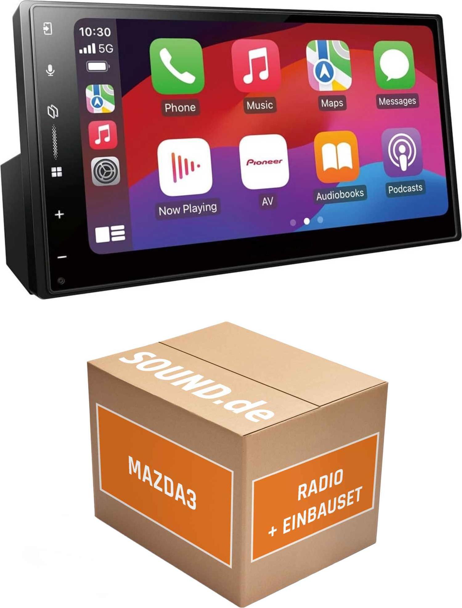 Autoradio Einbaupaket Pioneer SPH-DA77DAB passend für Mazda3 BK | Apple CarPlay Android Auto