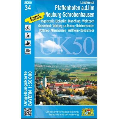 UK50-34 Landkreise Pfaffenhofen a.d.Ilm, Neuburg-Schrobenhausen, Sonstige von Breitband und Vermessung, Bayern Landesamt für Digitalisierung,