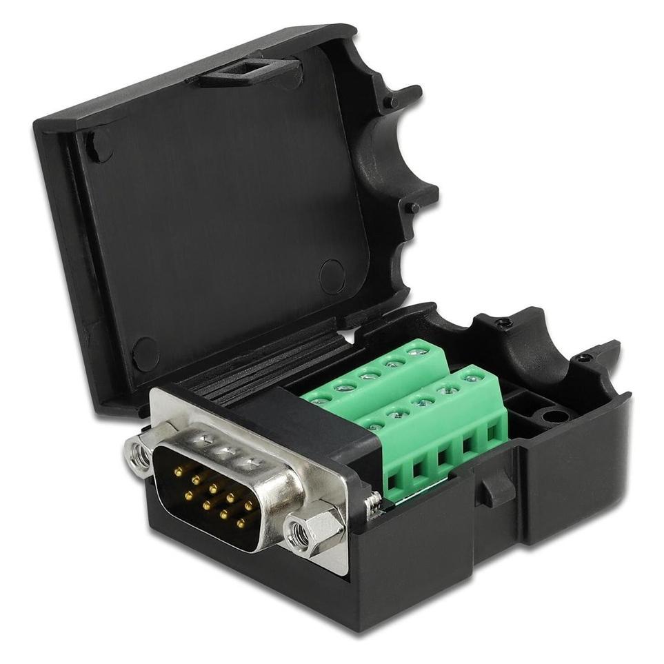 Delock Adapter Terminalblock 10Pin - DB9 RS-232 Stecker (66264)