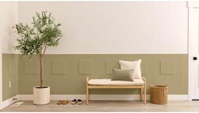 Felt Right Sage Square Wainscoting   Sound Dampening Pinnable Tiles