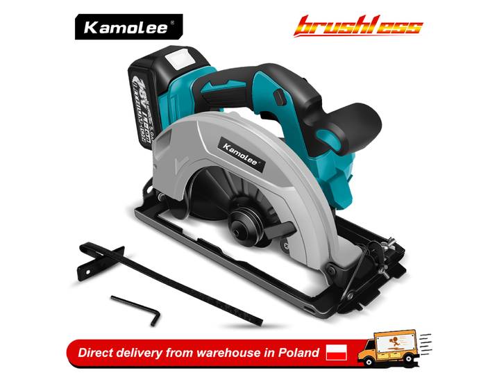 Kamolee scie circulaire électrique de 7 pouces pour la maison bricolage travail du bois Compatible batterie 18v/21V