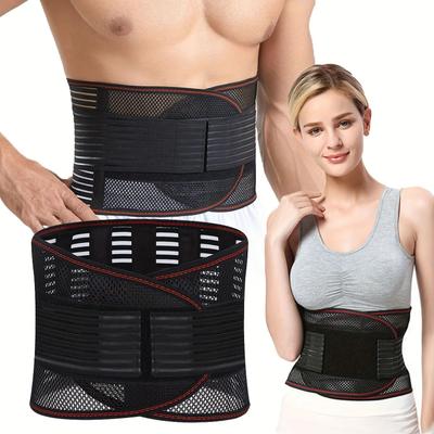 Uplifted Finds Compression Waist Support Belt With 5 Reinforced Support Plates black s