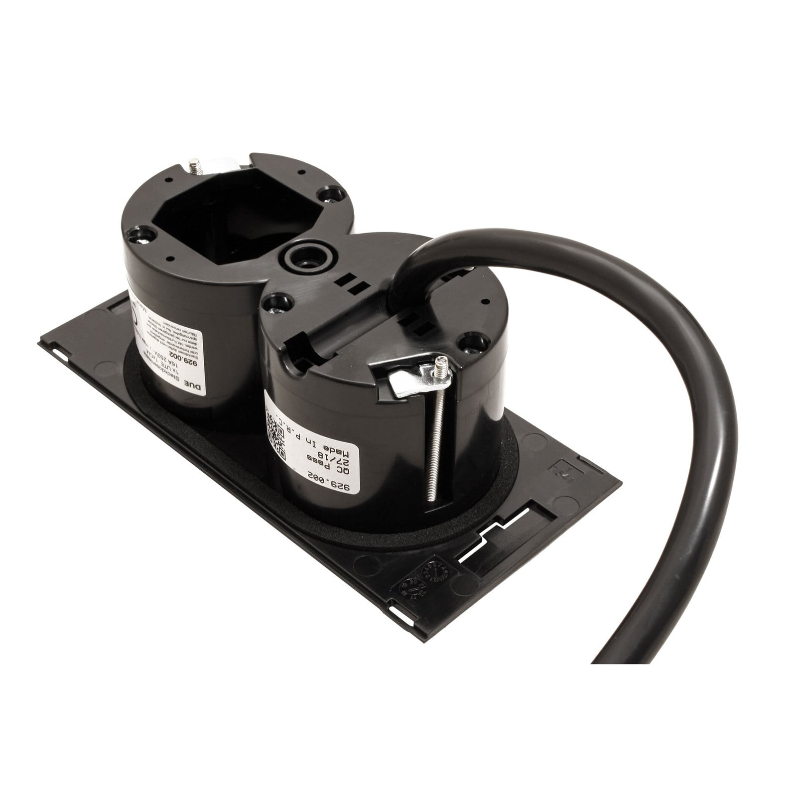 Bachmann 2xUTE stroomkabel, 2,0 meter, zwart