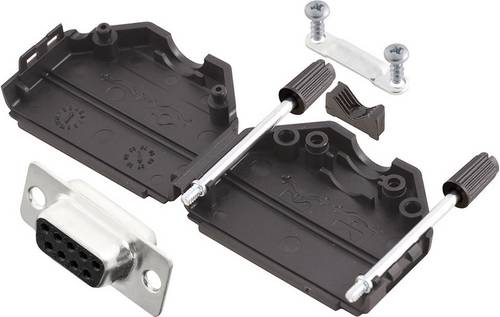 MH Connectors MHDPPK9-DB9S-K D-SUB Buchsenleisten-Set 180° Polzahl: 9 Lötkelch