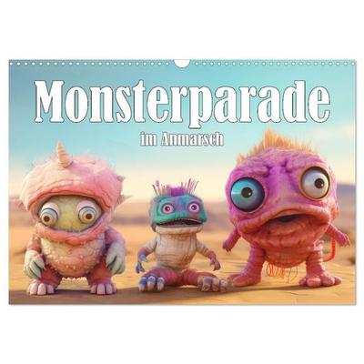 Monsterparade im Anmarsch (Wandkalender 2027 DIN A3 quer), CALVENDO Monatskalender