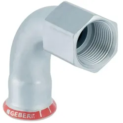 Geberit, Rohrverbindungstechnik, Übergangsbogen Mapress C-Stahl d 54xR 2, 90G, m IG, aussen verzinkt