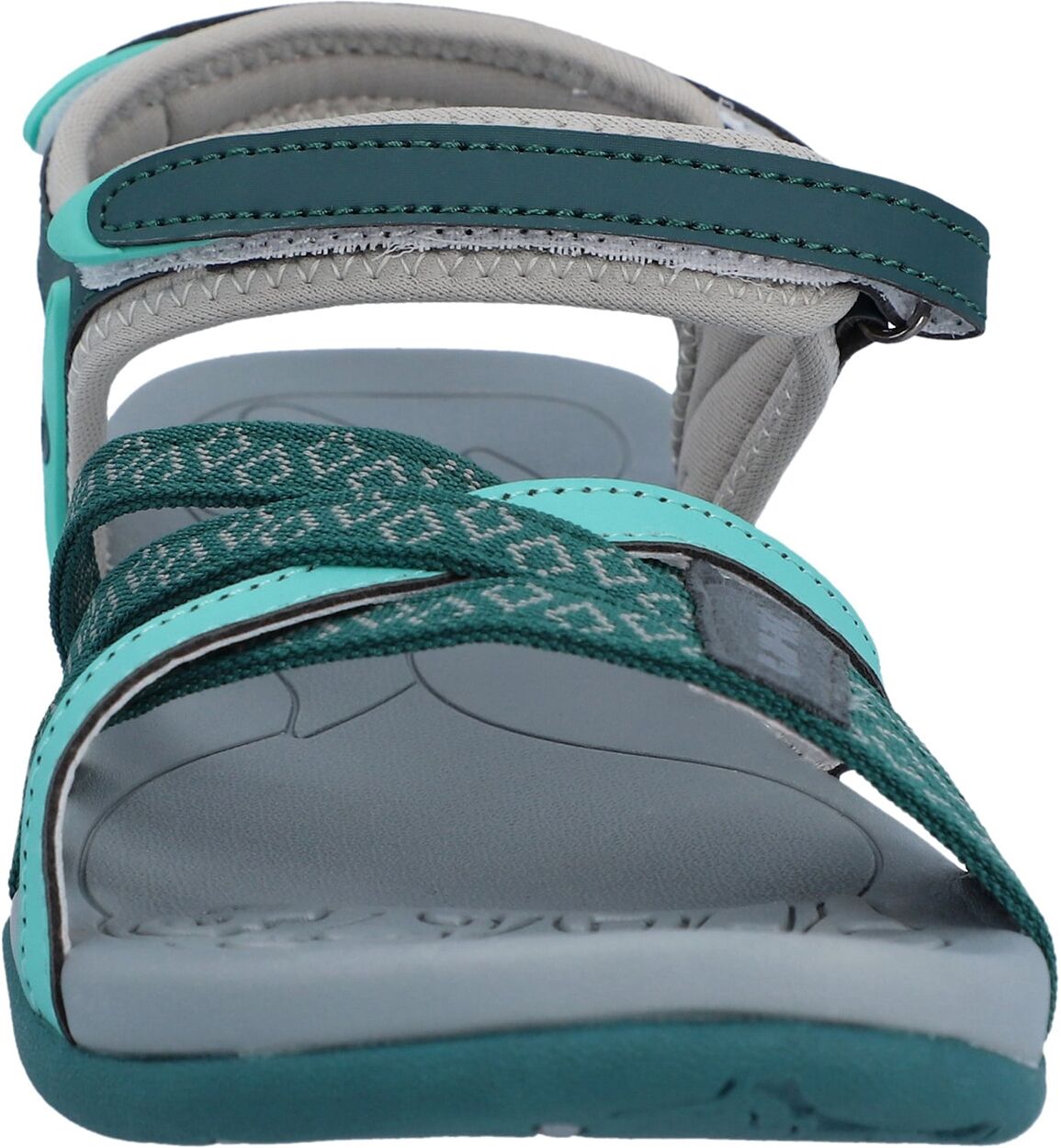 Sandale HI-TEC "Hi-Tec Sandalen Savanna II", Damen, Gr. 39, Normalschaft, dk moos, wasserwelle, Polyester + Polyurethanband + Multi-Elastan, Schuhe Sandale
