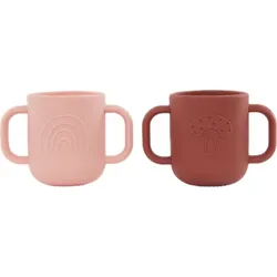 Kappu Kinderbecher, rosa und rot, 2 St.